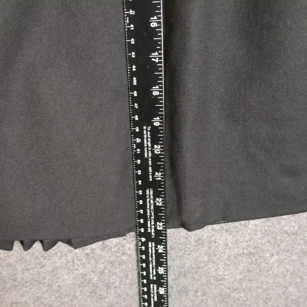 Talbots Petites Black 100% Wool Pencil Skirt Italian Fabric Pleated Vent Size 8P